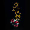 SANTA WITH STARS 336 LED ΜΟΤΙΦ 9,35m ΜΟΝΟΚ. ΦΩΤΟΣ. MULTICOLOR FLASH IP65 49*144cm 1.5m ΚΑΛ.