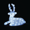 ACRYLIC SITTING REINDEER 55 LED ΛΕΥΚΑ IP44 36*16,5*37cm  30cm ΚΑΛ.