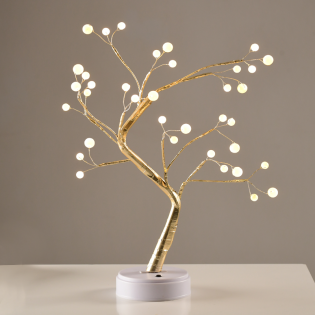 “TREE WITH BALL LIGHTS” 36 LED ΛΑΜΠΑΚ ΜΠΑΤΑΡ(3xAA)/USB ΘΕΡΜΟ ΛΕΥΚΟ IP20 50cm