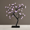 “TREE WITH FLOWERS OF SILICONE”  36LED ΛΑΜΠΑΚ ΜΕ ΑΝΤΑΠΤΟΡΑ(24V DC)ΜΩΒ IP20 45cm 3m ΜΑΥΡΟ ΚΑΛΩΔΙΟ