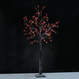 “SNOW RED BERRY TREE” 96 WW LED ΛΑΜΠΑΚ.ΑΝΤΑΠΤ.(24VDC) IP44 24X24X180CM 3M KΑΦΕ ΚΑΛ. ΤΡΟΦ.