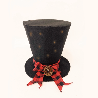 “BLACK FABRIC HAT”, 20 WW LED ΛΑΜΠΑΚ. ΜΠΑΤ 3ΑΑ IP20 Φ26Χ25CM