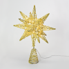 “GOLD TINSEL THREAD STAR 2” 20 MINI WW LED ΛΑΜΠ. ΜΠΑΤ. 3ΧΑΑ,IP20 28x5x20cm