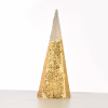 “CHAMPAGNE GOLD & WHITE SEQUIN CONE TREE” 20 WW LED ΛΑΜΠ. ΜΠΑΤ. 3ΧΑΑ,IP20 Φ18.5Χ50CM