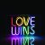 LOVE WINS 120 NEON LED ΛΑΜΠ USB ΚΑΛ 2m ΠΟΛΥΧΡΩΜΑ IP20 31*4,6*19cm 2m ΚΑΛ