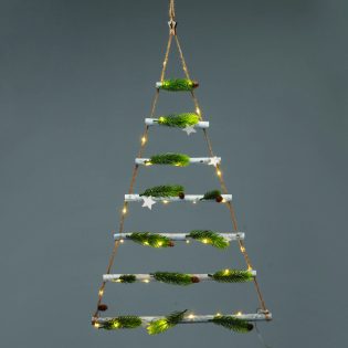 XMAS TREE & STAR ΚΡΕΜΑΣΤΟ ΔΙΑΚΟΣΜ ΘΕΡΜO 40 ΛΑΜΠ ΣΤΑΘ ΜΠΑΤ 2*ΑΑ(ΔΕΝ ΣΥΜΠ) 47cm*Υ:85cm IP20 30cm ΚΑΛ