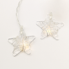 “METAL STARS” 10 LED ΛΑΜΠΑΚ ΣΕΙΡΑ ΜΠΑΤΑΡ.(3xAA) & ΧΡΟΝΟΔΙΑΚ (6ΟΝ/18OFF) ΘΕΡΜΟ ΛΕΥΚΟ ΑΣΗΜΙ ΜΕΤΑΛ