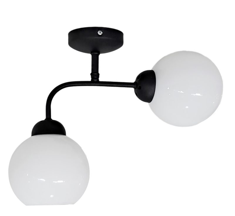 Επιτοίχια S-20AP OPAL 2/L BLACK-WHITE ΑΠΛΙΚΑ METAL-GLASS