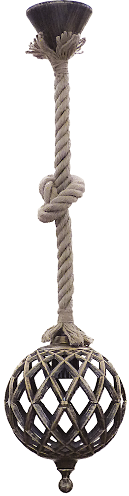 ΚΑΤΑΛΟΓΟΣ OUTDOOR 2024-2025 Κρεμαστό φωτιστικό LP-520K 1L ROPE UT-BRONZE