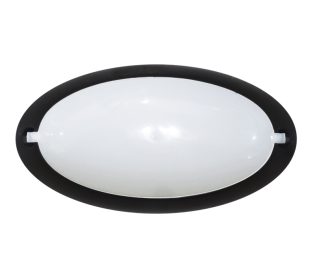 Επιτοίχια και Χωνευτά D-212 BLACK ΕΝΣΩΜΑΤΩΜΕΝΟ LED 12W ΟΒΑΛ