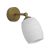 Επιτοίχια BARREL/AP KEY GOLD-WHITE ΑΠΛΙΚΑ ΓΥΑΛΙ E/27