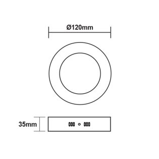 ΛΕΥΚΟ ΣΤΡΟΓΓΥΛΟ LED ΠΑΝΕΛ ΟΡΟΦΗΣ 6W 3000K 450Lm Φ117mm 230V AC Ra80