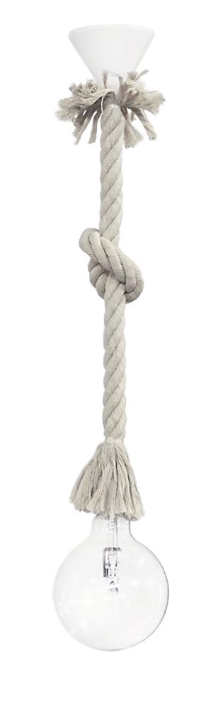 Καλλιτεχνικός Φωτισμός E/27K MAC-ROPE 1L MACRAME ΚΡΕΜΑΣΤΟ