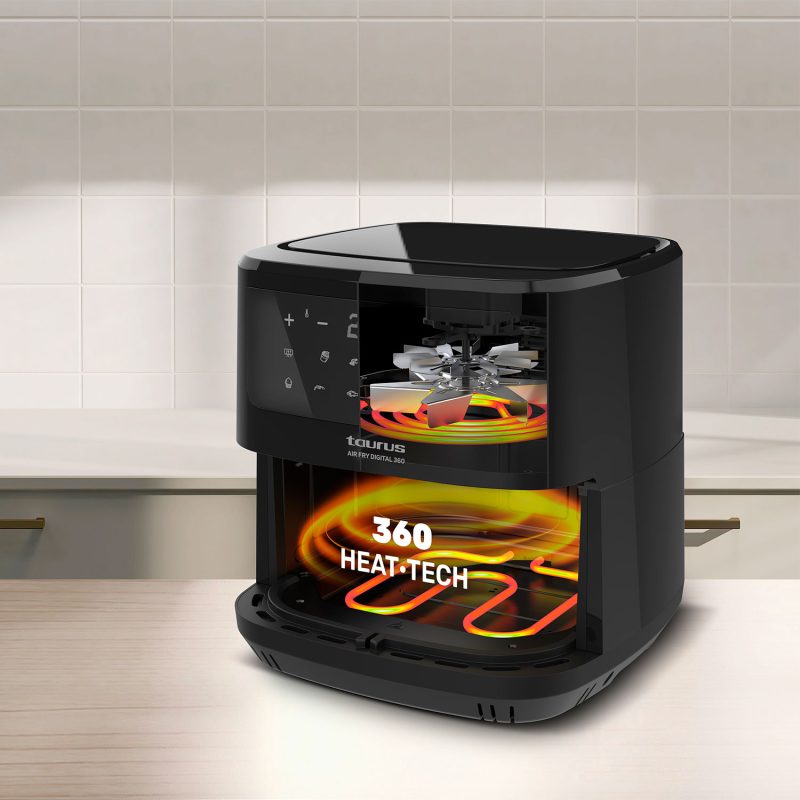 TAURUS AIR FRY DIGITAL 360 2150 W 7.5 L Μαύρη Φριτέζα Αέρος - Image 6