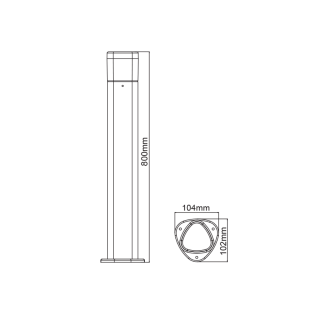 Κολωνάκια LED SMD POST LUMINAIRE 7W 410LM 340° 230V AC 3.000K DARK GREY CRI80 IP54 30.000HRS