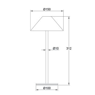 Επιτραπέζια κι Επιδαπέδια LED SMD TABLE BATTERY LUMINAIRE 3W 140LM  3.000K DARK GREY  270° CRI80 IP54