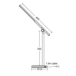 Γραφείου ΕΠΙΤΡΑΠΕΖΙΟ Φ/Σ LED 7W ΑΣΗΜΙ+ΛΕΥΚΟ CCT 300LM DIMMABLE+TOUCH SWITCH+USB CHARGER DEGAS