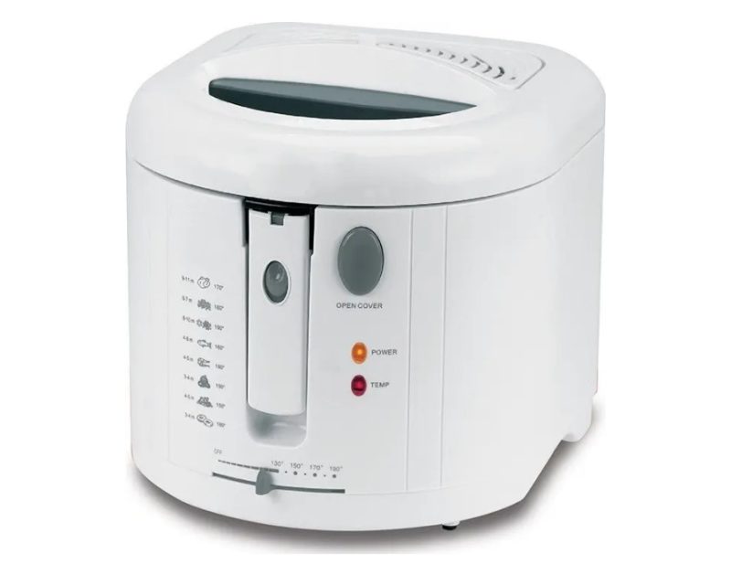 IQ KC-1207 ΦΡΙΤΕΖΑ 2.5L ΜΕ ΑΠΟΣΠΩΜΕΝΟ ΚΑΔΟ WHITE COLOR 1600WATT